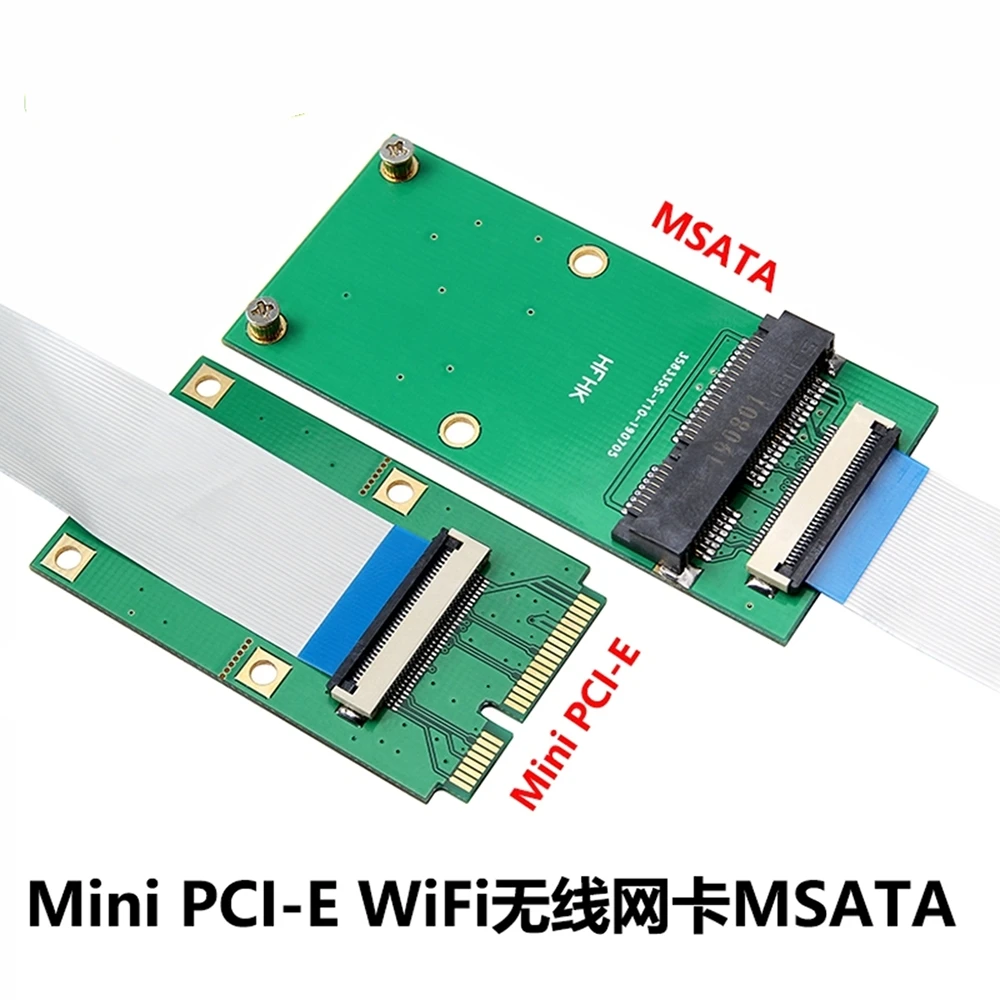 Гъвкав удължителен кабел Mini PCI-E mSATA със слот за СИМ-карта, msata - mini pci-e, mini pci-e -mini pci-e, Wi-Fi
