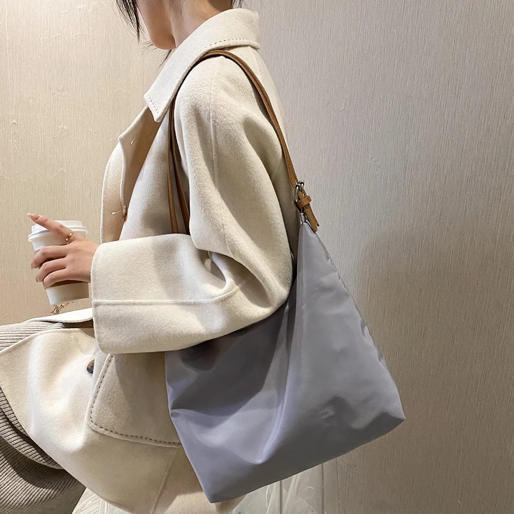 Модерен цветен чанта през рамо, дамски чанти голям капацитет, чанта-тоут от плат Оксфорд