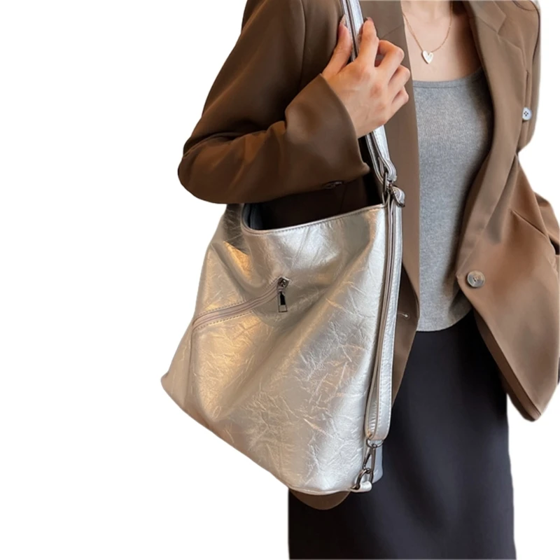Дамска Чанта, Дамска чанта за през рамото от Изкуствена Кожа, Модерна Чанта-Седло за Момичета, Голяма Чанта Голям за Работа и Училище, Британска Stlye