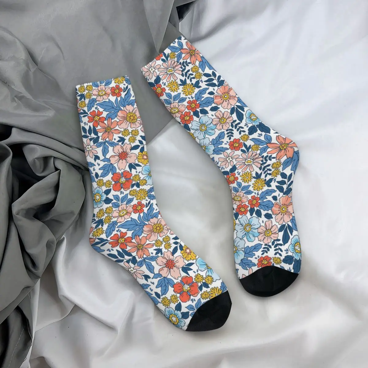 Модни Мъжки И дамски Чорапи в стил бохо с Елегантен цветен модел, Удобни чорапи с принтом, най-Добрата идея за подарък
