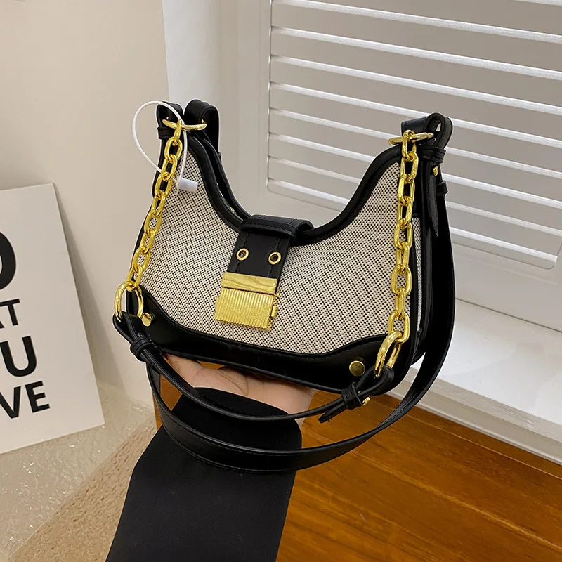 Луксозна Дамска чанта-Голям Контейнер за Подмишниците, с Модерна Нова Стилна чанта През рамо с едно рамо, Чанта на верига, Пътна чанта-тоут