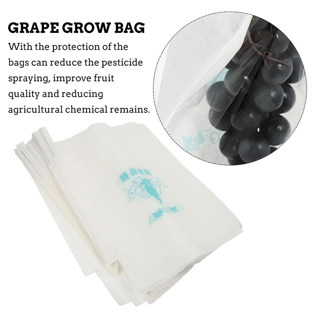 50 бр Прозрачна торбичка за грозде Аксесоари за градината, Зеленчуци, растения, Хартиени защитни пакети за отглеждане, Дишащи пакети