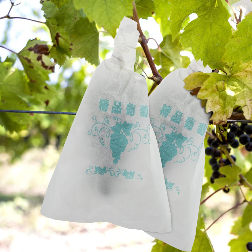 50 бр Прозрачна торбичка за грозде Аксесоари за градината, Зеленчуци, растения, Хартиени защитни пакети за отглеждане, Дишащи пакети