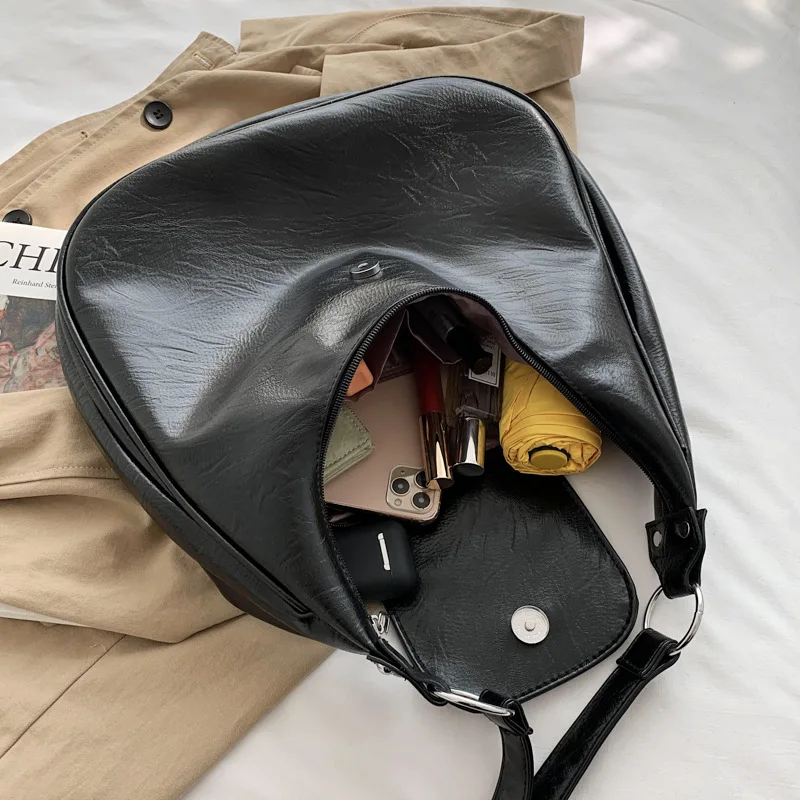 Дамски чанти-скитник е от мека изкуствена кожа на рамото си Голям капацитет, луксозни маркови дизайнерски чанти през рамо, дамски модни тенденция чанта-портфейл