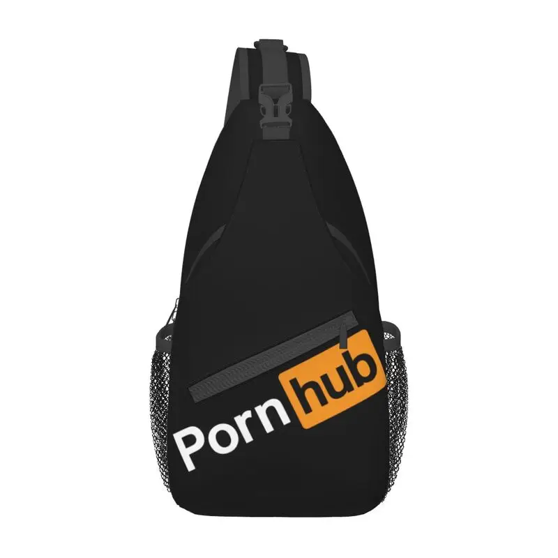 Индивидуална чанта-прашка с логото на Pornhubs за Мъже, стръмни раница през рамо, раница за пътуване