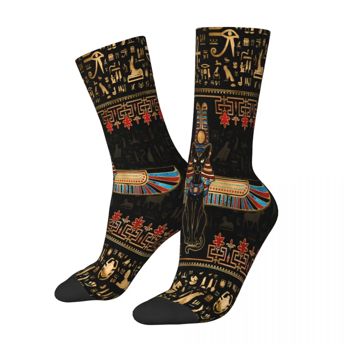 Чорапи с египетските котки Мъжки Дамски есенни чорапи Harajuku