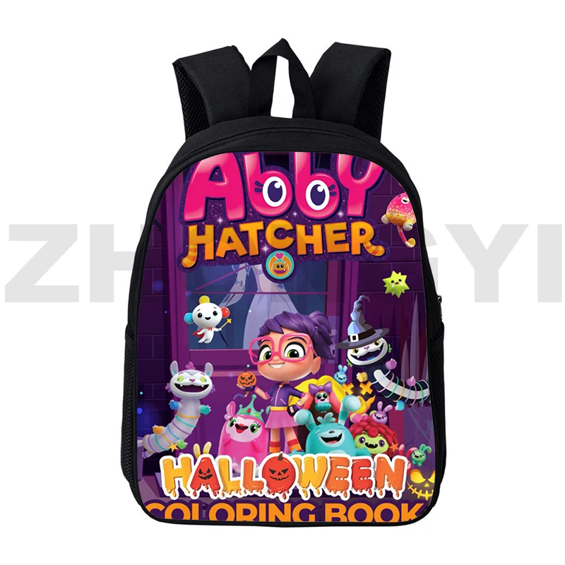 Детски Cartoony Аби Хатчър, скъпа раница 12/16 см, училищен раница за ученици от началните класове, чанта за оцветяване, Реколта пътна чанта
