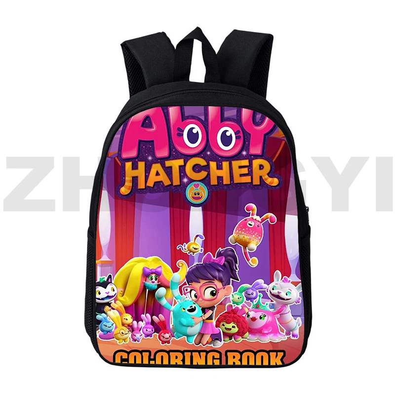 Детски Cartoony Аби Хатчър, скъпа раница 12/16 см, училищен раница за ученици от началните класове, чанта за оцветяване, Реколта пътна чанта