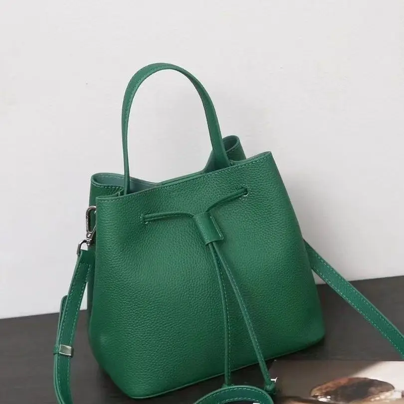 Ежедневни зелена чанта-тоут на експозиции от 100% естествена кожа, дамски чанта през рамо 2023, луксозна дизайнерска дамска чанта за ръце