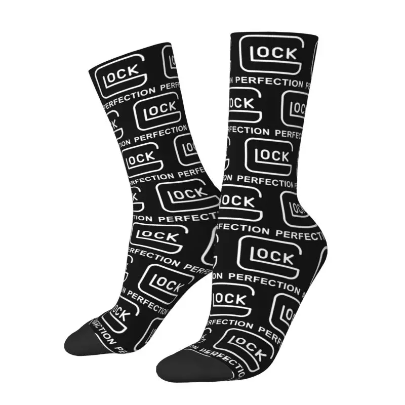 Тактически Глок, спортни мъжки чорапи за екипажа, Унисекс, кавайные чорапи с 3D принтом