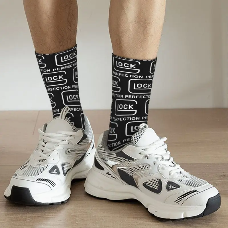 Тактически Глок, спортни мъжки чорапи за екипажа, Унисекс, кавайные чорапи с 3D принтом