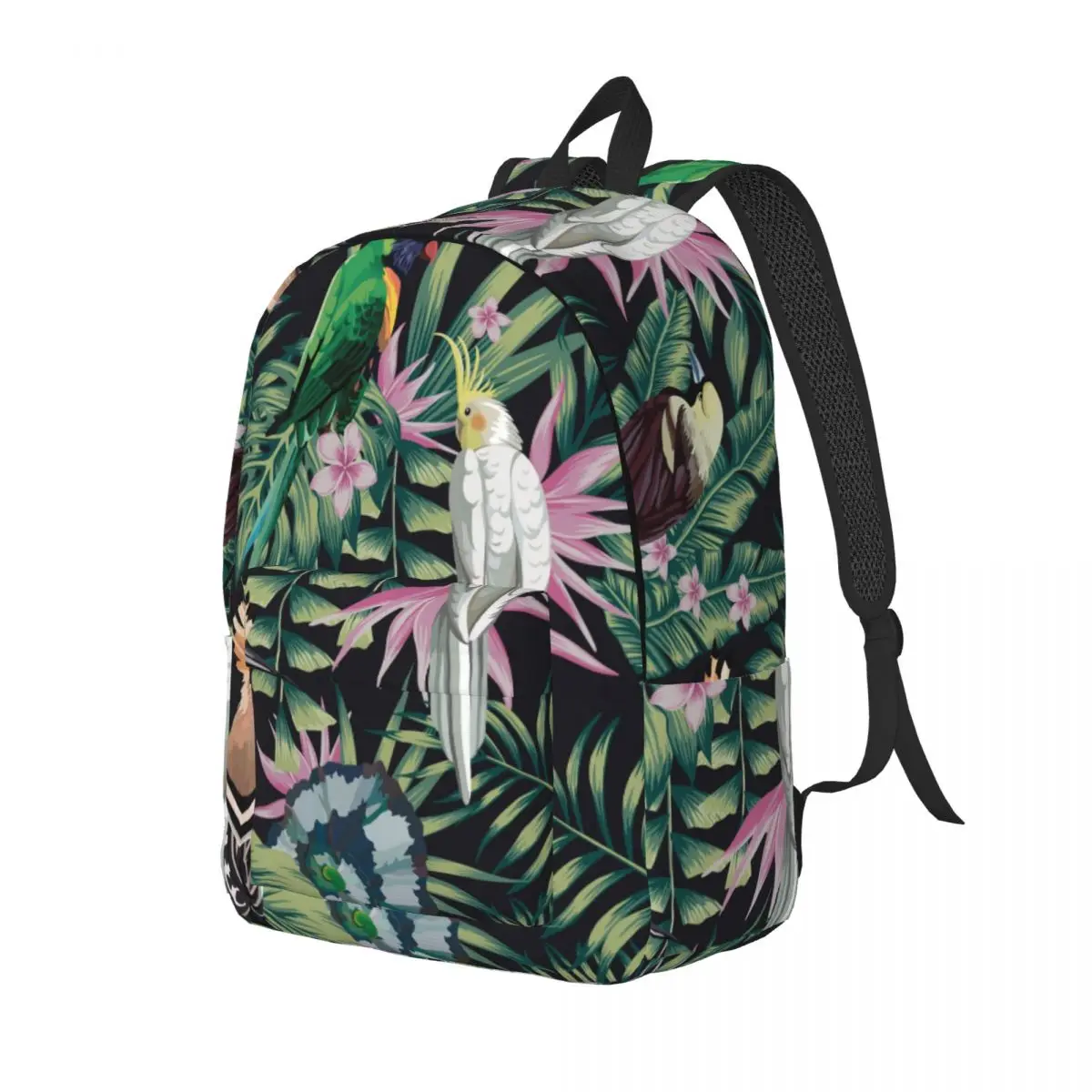 Студентски чанта, Тропически Папагал, Растения Удод, Цветя, Раница за родители и деца, Лека раница, Чанта за лаптоп