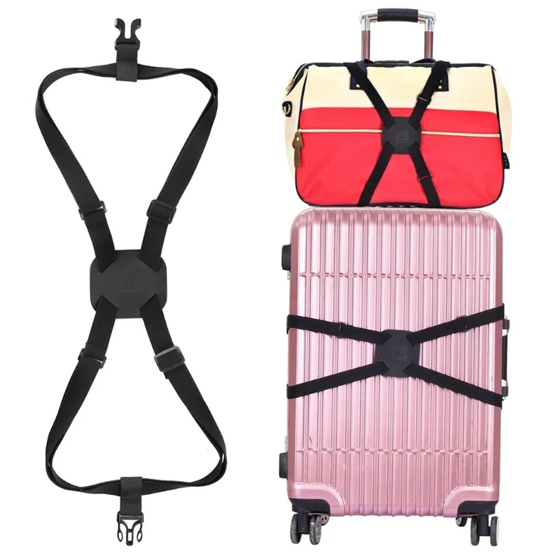 Колани за куфара, практичен багажното бънджи, Регулируеми багаж колани с катарами, Удобна пътна чанта Унисекс, аксесоари