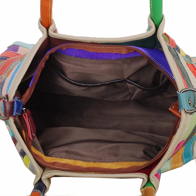 Lomantina Ежедневни Дамски чанта-тоут, цветни чанти през рамо за жени, дамски чанти, в стил мозайка, Луксозни дизайнерски портфейли