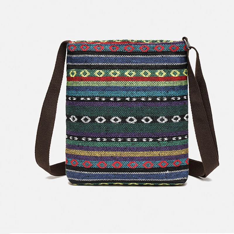 Дамски Чанта през рамо, чантата си за телефон, Чанта, Етнически стил, Бродирана Чанта-месинджър, Ретро, Малко холщовая чанта Bolsa