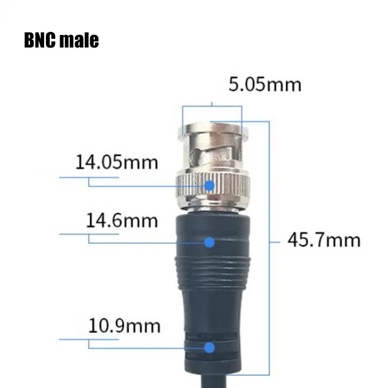 1 метър BNC plug кабел с Двоен щипка тип 