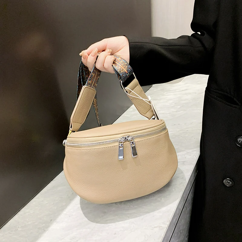 Дамска чанта-тоут от естествена кожа, чанта от телешка кожа, Модерен Дамски чанта през рамо, Дизайнерска чанта-месинджър от волска кожа, актуализирана версия
