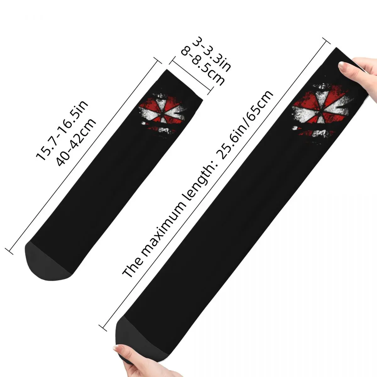 Дизайн на Umbrella Corporation Мъжки Чорапи Дамски Чорапи от полиестер, адаптивни тениска