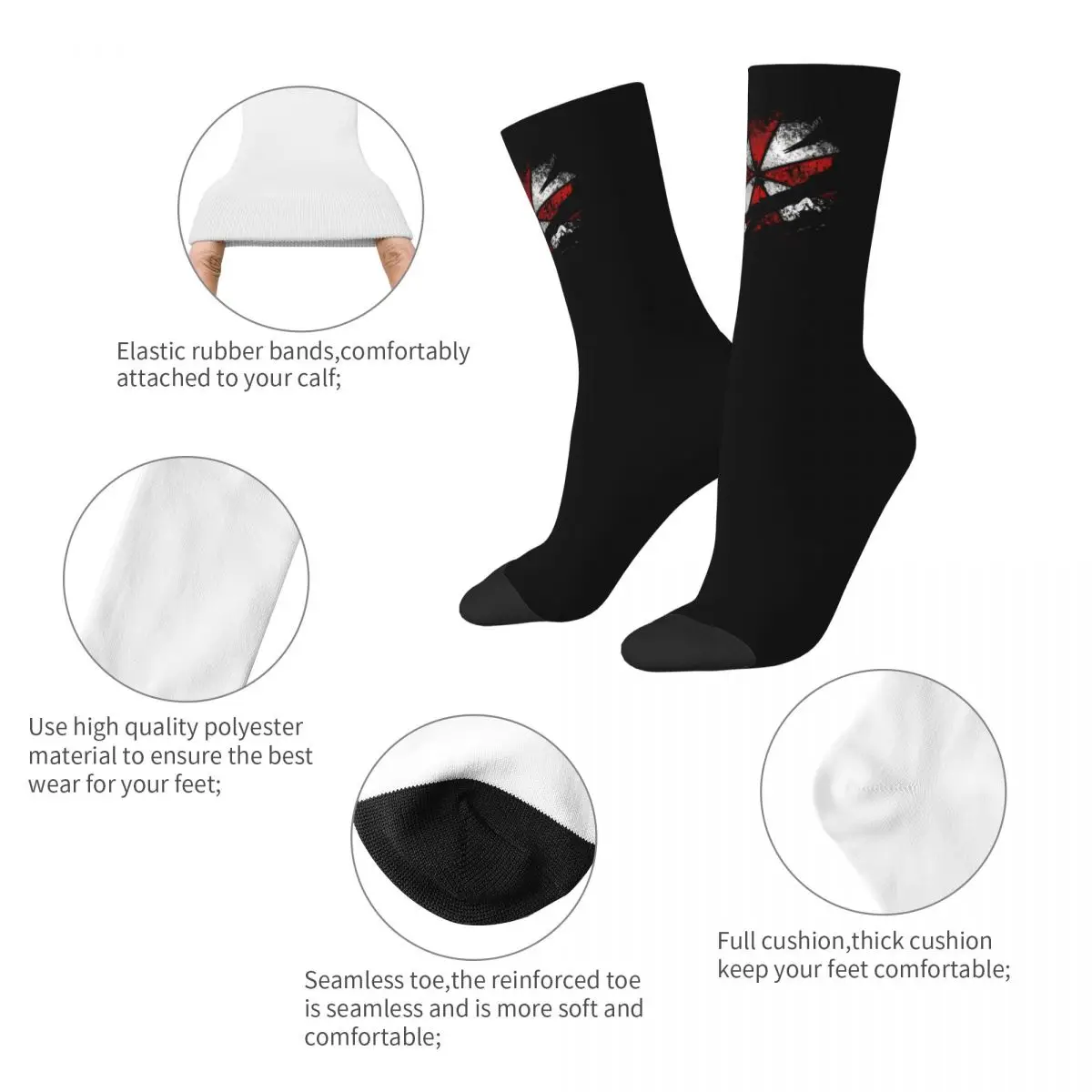 Дизайн на Umbrella Corporation Мъжки Чорапи Дамски Чорапи от полиестер, адаптивни тениска