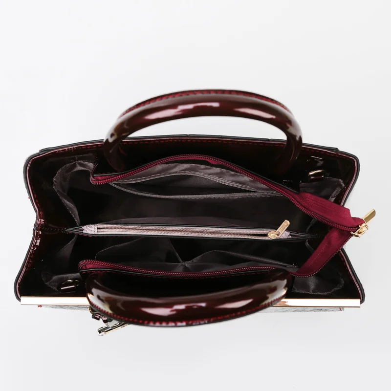 Дамска чанта от естествена кожа, Модерна чанта с Крокодиловым модел, Класическа чанта през рамо, 2024 C1462
