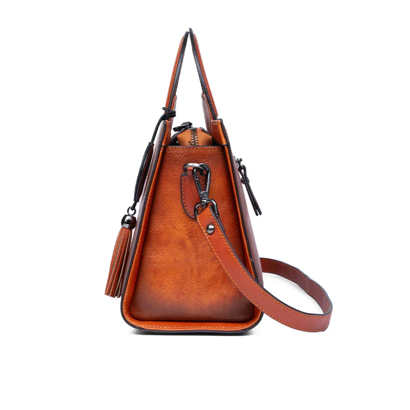 Дамски празнична чанта, Модерен луксозни чанти от естествена кожа, За жени, Нова чанта през рамо с цветя ръчна изработка, чанти голям капацитет, дамски чанти