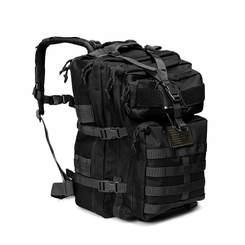 Тактическа раница с по-голяма чанта за атака 3P, черно раница за екипировка за алпинизъм на открито, водоустойчив