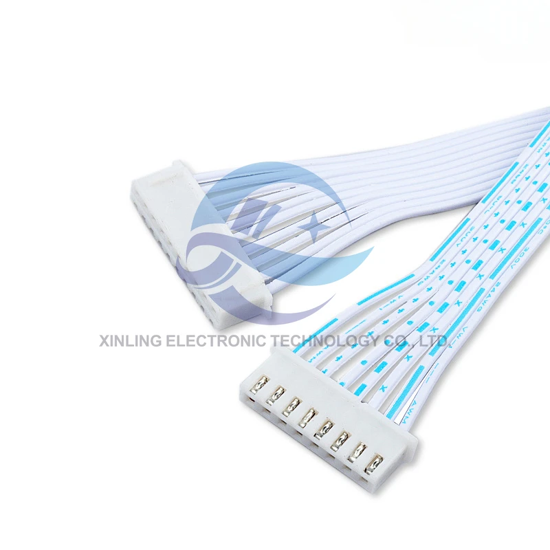 10 бр. в синьо-бял кабел XH2,54 mm, 10/12 p, кабел с щепсел се свързва към кабелна основание терминал