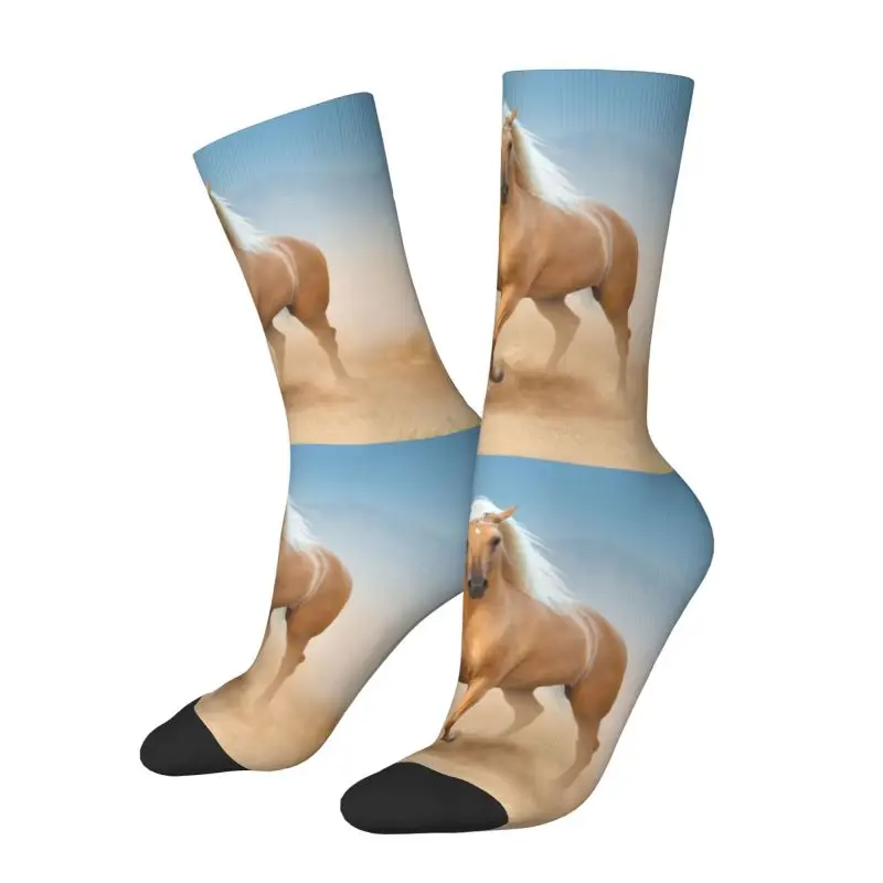 Palomino Андалусия коня, Мъжки И дамски Чорапи за Екипажа, Унисекс, забавни Чорапи с 3D Принтом, Испански Чорапи за Езда