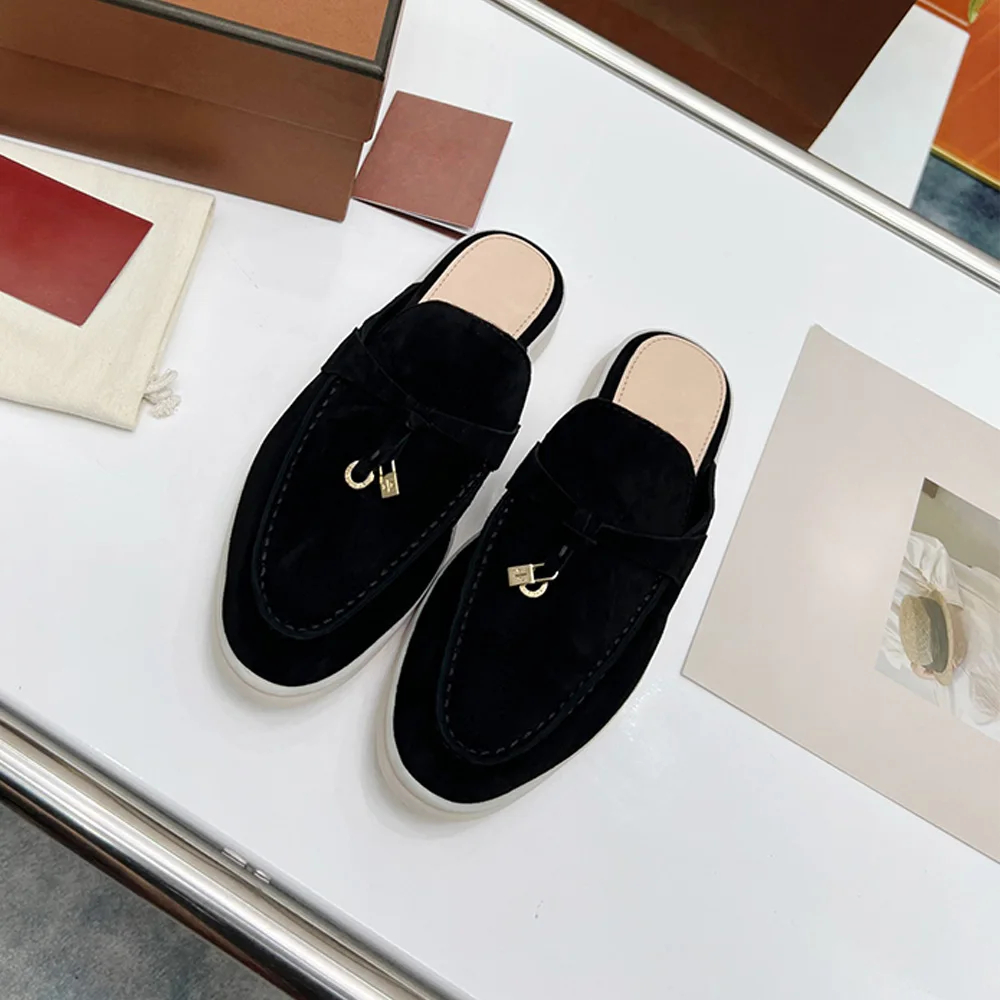 Дамски обувки Loro най-Високо качество; колекция 2022 г.; Есен обувки на плоска подметка с Ключалка и пискюли; Модни Удобни Лоферы; Тънки Ежедневни дамски обувки