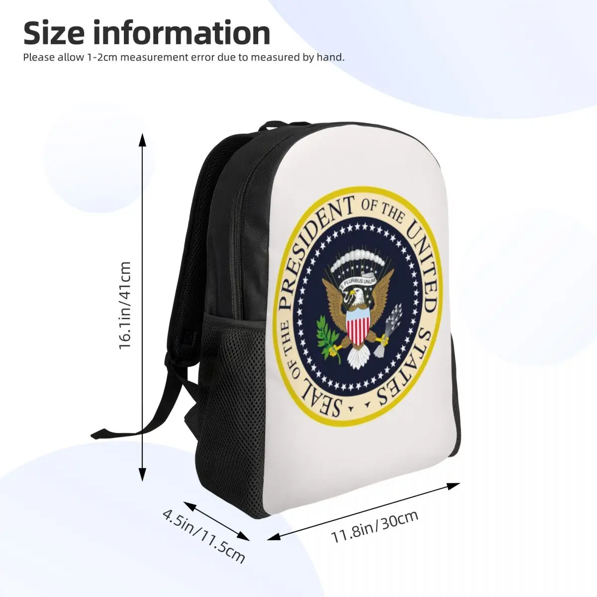 Флаг С Печата на Президента на САЩ, Герб, Раница за пътуване, Училищен Компютър, чанта за книги, раница за Президентския колеж на Доналд Тръмп
