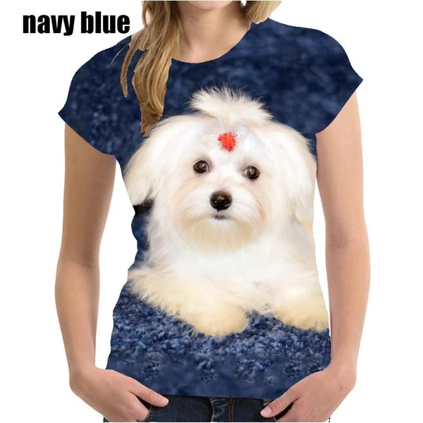 2023 Новата модерна Лятна тениска с 3D принтом йоркшир териер, Нови модни блузи с чудесни домашни любимци и кучета