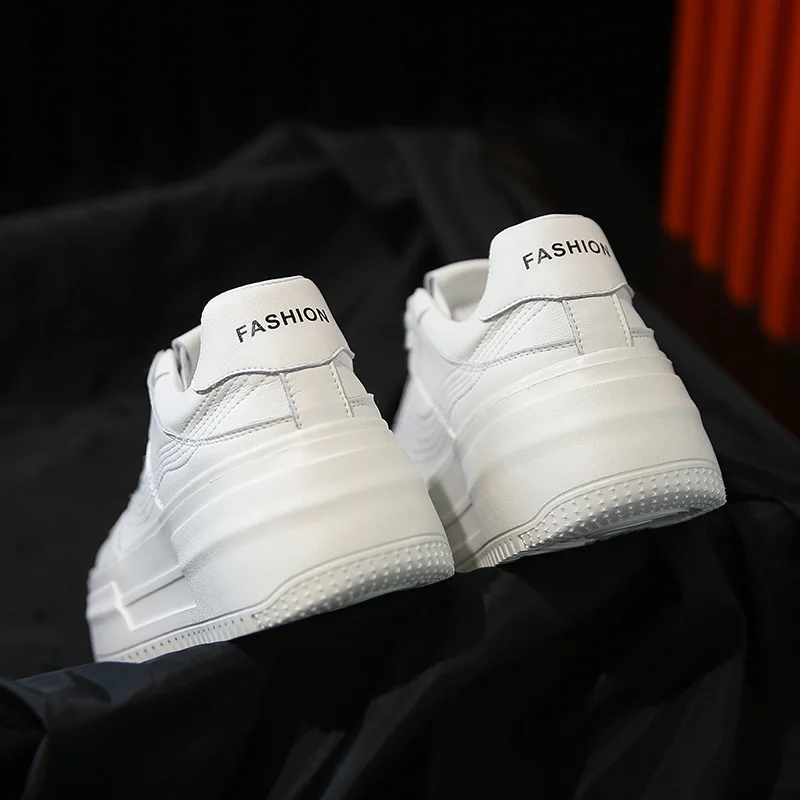 Бели обувки с дебела подметка, дамски летни нови универсални обувки в стил колеж, бели маратонки, дамски обувки на платформа