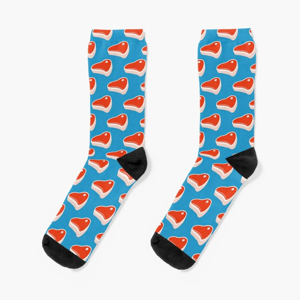 Пържола - месо -сини чорапи, Компресия чорапи, Чорапи за мъже, идеи за подаръци за Свети Валентин