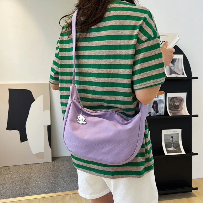 Чанта през рамо Дамски обикновен в стил Харадзюку, универсални Прости многофункционални чанти с Голям капацитет, чанта през рамо за жени, чантата за тийнейджъри