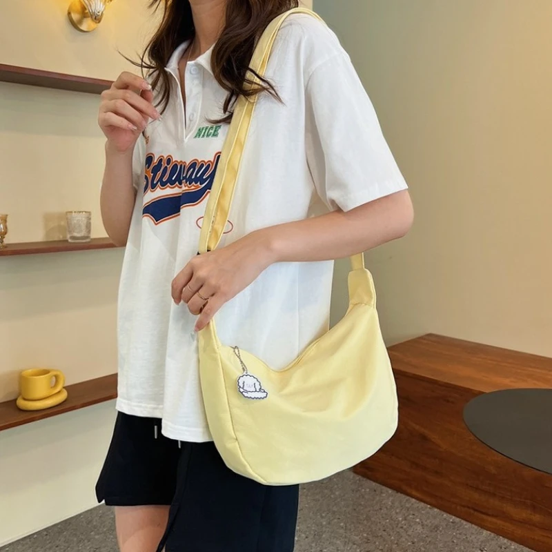 Чанта през рамо Дамски обикновен в стил Харадзюку, универсални Прости многофункционални чанти с Голям капацитет, чанта през рамо за жени, чантата за тийнейджъри
