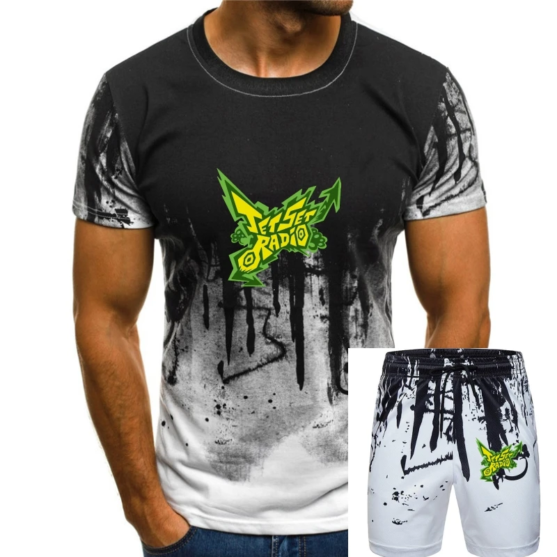 Новото лого на Jet Set Radio, аниме, Мультяшная игра, Мъжка черна тениска, размери от S до 3XL, Нова метална ежедневни тениска с къс ръкав, тениска