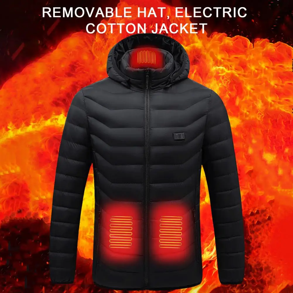 9 Зони Жилетка С топъл Якета с електрически отопляеми Мъжки Дамски спортни дрехи Палто с топъл Топло палто, Яке с USB нагряване за къмпинг