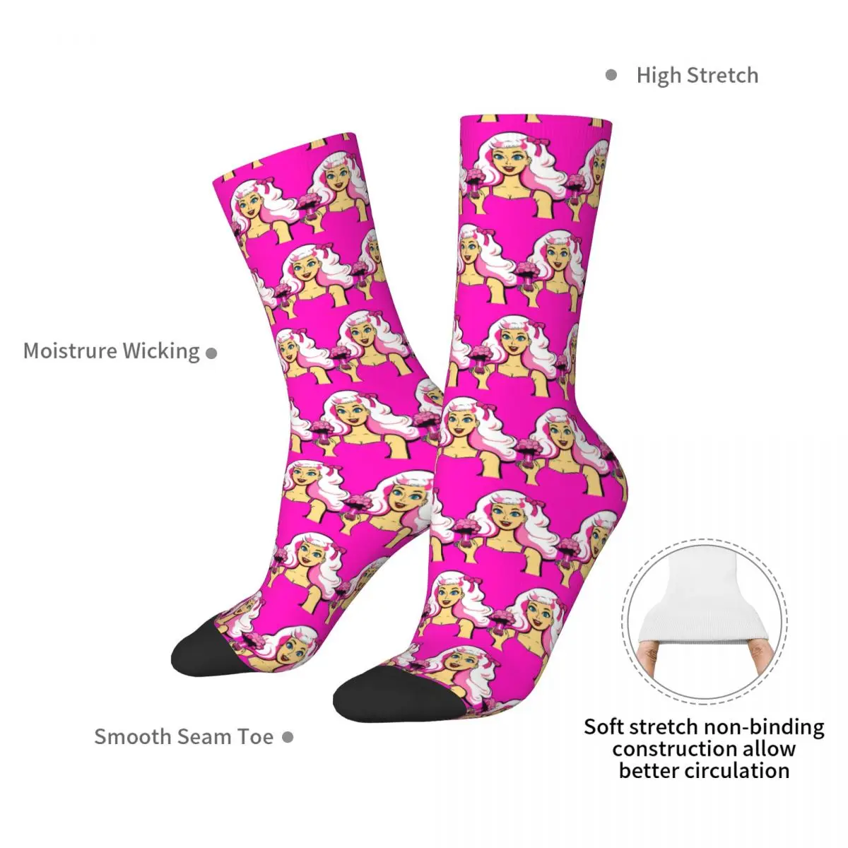 Чорапи Barbenheimer, Висококачествени Чорапи Harajuku, Всесезонни Чорапи, Аксесоари за Подарък Унисекс Рожден Ден