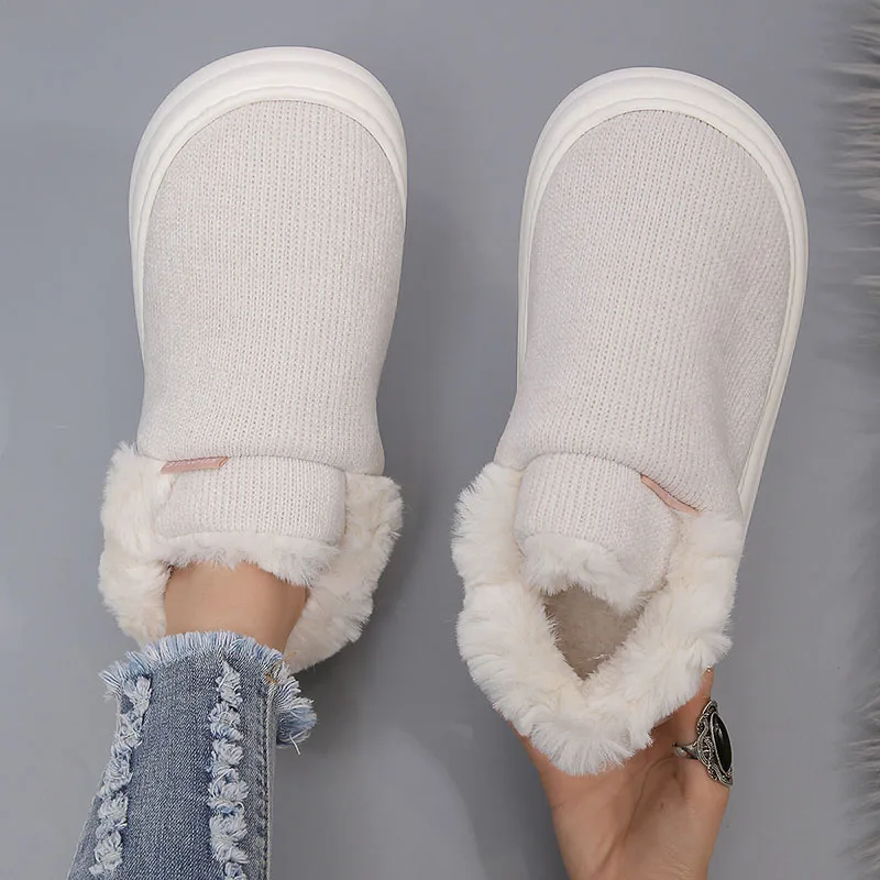 2023 Дамски Зимни обувки, Изолирана Плюшени Топли Мини-зимни обувки за Жени, Памучен обувки на платформа и дебел ток 3 см, Botas Mujer