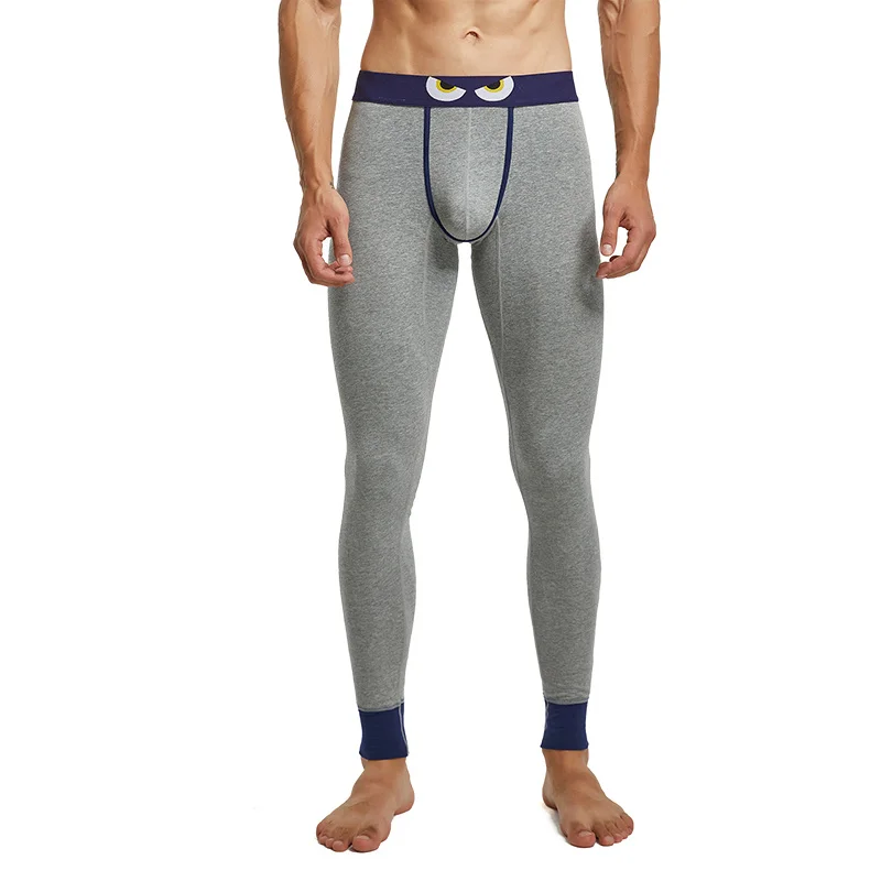 Нови мъжки долни гащи Топли памучни удобни Гамаши топлинна бельо Пижами стегнати панталони