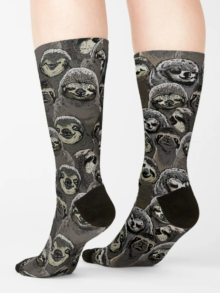 Чорапи Social Sloths, колоездене, чорапи, нескользящие футболни чорапи, обувки за голф