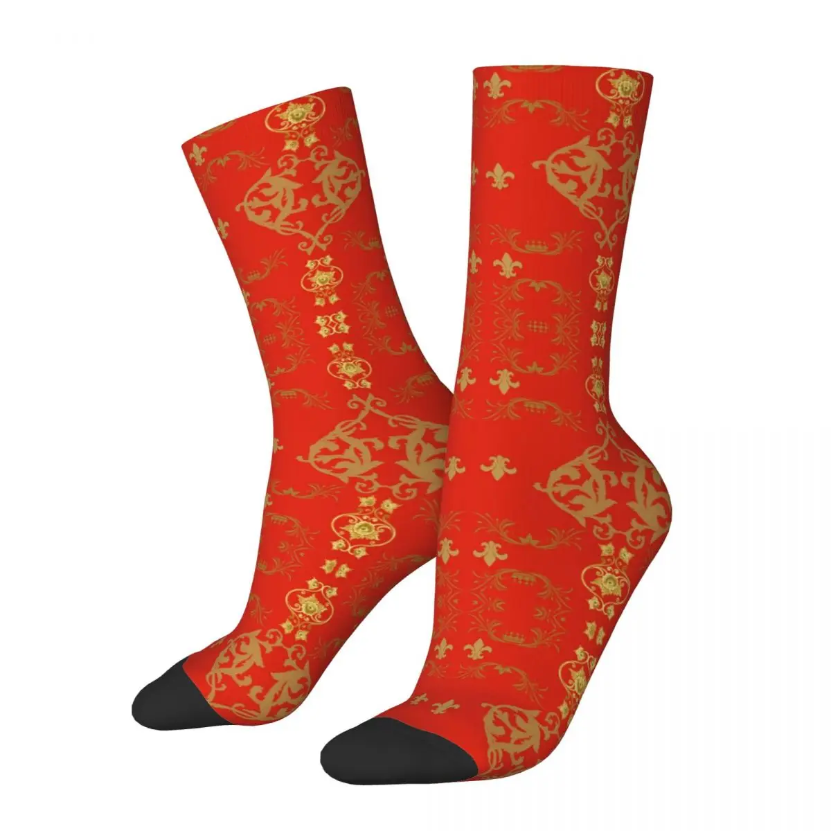 Всесезонни Кралски червени чорапи Harajuku Super Soft Crew Socks Ежедневни Чорапи за мъже и жени Подаръци