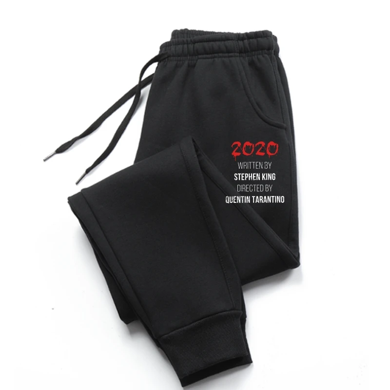 2020 Година на ужасите, Написан от Стивън Кинг, Мъжки панталони, Зашеметяващ мъжки панталони, студена есен, Мъжки панталони от чист памук с графичен Плюшем