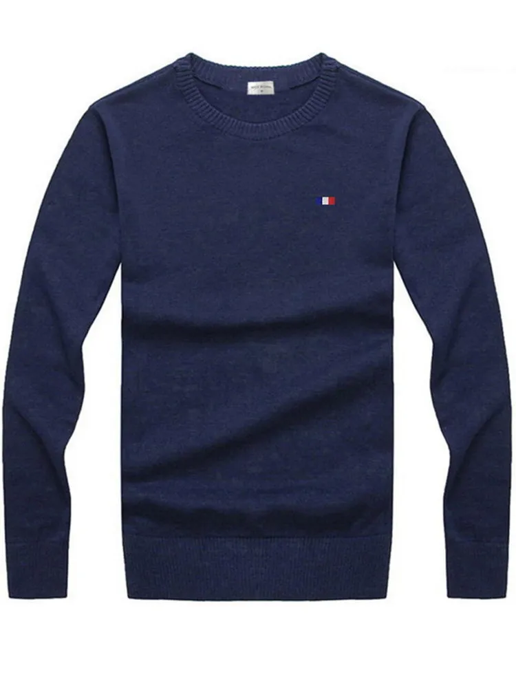 Мъжки пуловер от 100% памук с логото на хартата, всекидневни трико с кръгло деколте, дебнещ палто, Есен-зима, големи размери на M-5XL OF507