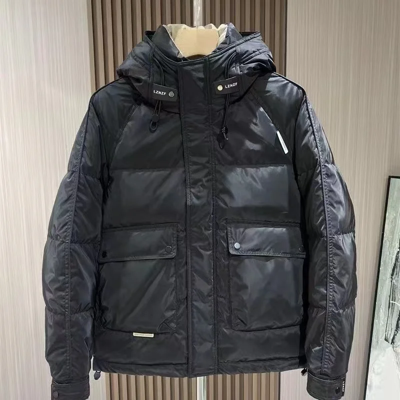 Нова мъжко зимно яке-пуховик без измиване, тънка топла модни напълно дебела корейската версия с качулка, висококачествена водоустойчива ветрозащитная