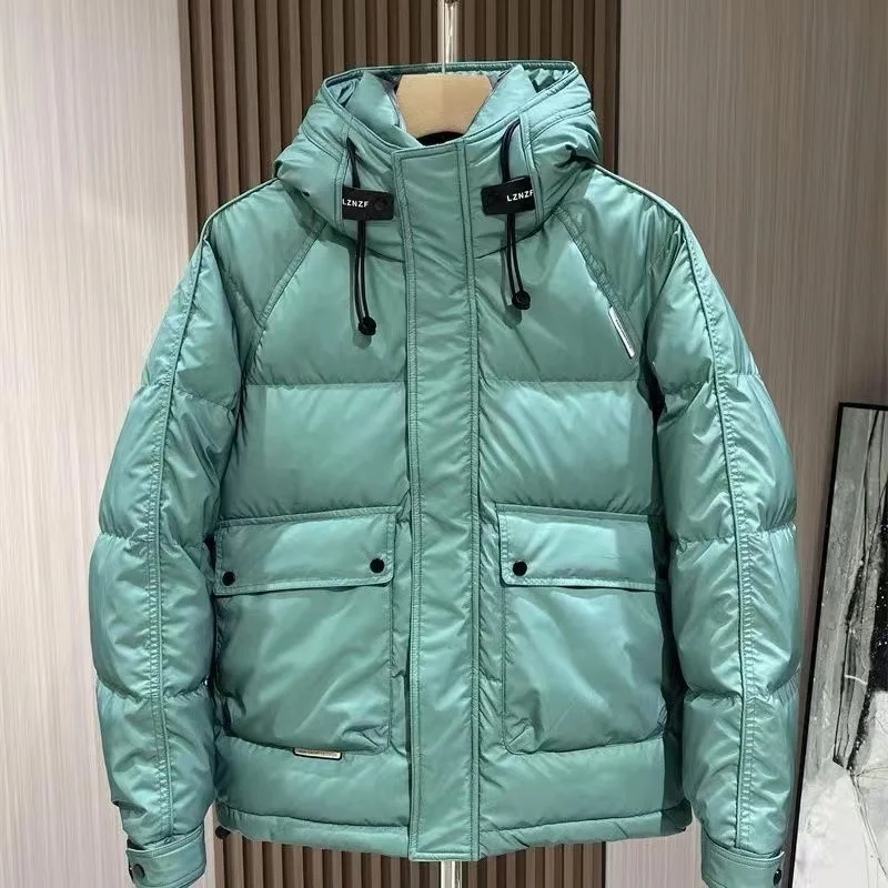 Нова мъжко зимно яке-пуховик без измиване, тънка топла модни напълно дебела корейската версия с качулка, висококачествена водоустойчива ветрозащитная