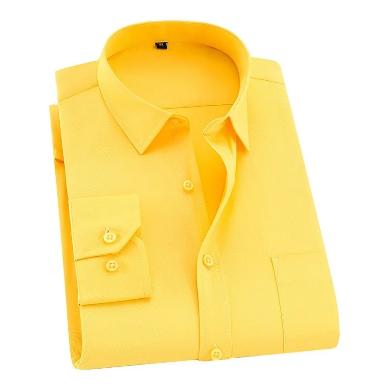 8xl 7xl Мъжка Риза с Дълъг Ръкав, Мъжки Бизнес Ежедневни Ризи от кепър лента през, Жълта Риза, Маркови Вечерни Ризи, Меки DS275
