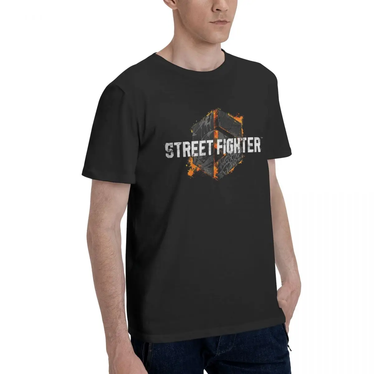 Тениска с логото на играта Street Fighter 6, Памучни тениски на Висококачествени, Индивидуално облекло, Тениски за мъже, Идея за подарък за жени