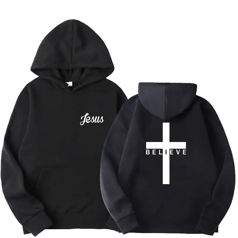 Hoody с принтом кръста на Исус, мъжки дизайнерски hoody с качулка на съвсем малък, мъжки/женски върховете на Harajuku, есенна градинска hoody с качулка 2023 година