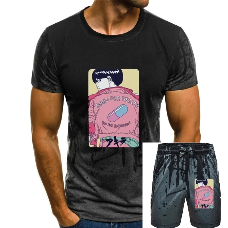 Мъжки дрехи, фланелка Нео Токио Street Race, Къс ръкав, за Символ на Японското Аниме, Мъжка Риза, Тениска Акира, Реколта Мода в стил Хип-хоп
